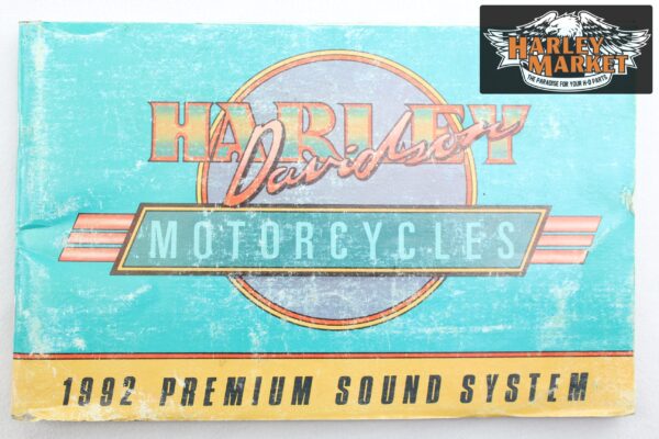 Manual Harley Davidson Motorcycles 1992 premium sound system