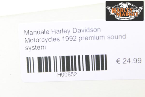 Manual Harley Davidson Motorcycles 1992 premium sound system - Image 6