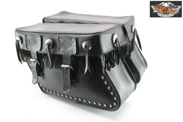 Borse vintage Big Bertha complete di telaietti Harley Davidson Softail - immagine 2