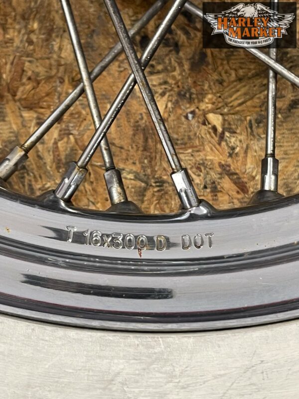 Cerchio a raggi anteriore 16x3 Harley Davidson Softail singolo disco - immagine 6