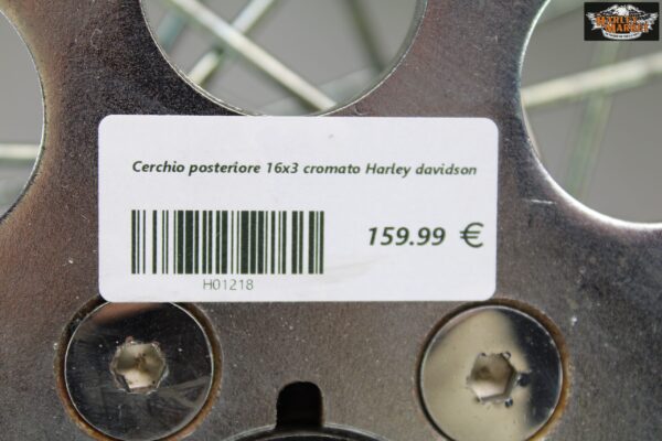 Cerchio posteriore 16x3 cromato Harley davidson - immagine 6