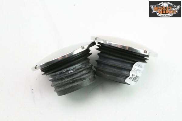 Coppia tappi acciaio serbatoio Harley Davidson Softail - immagine 4
