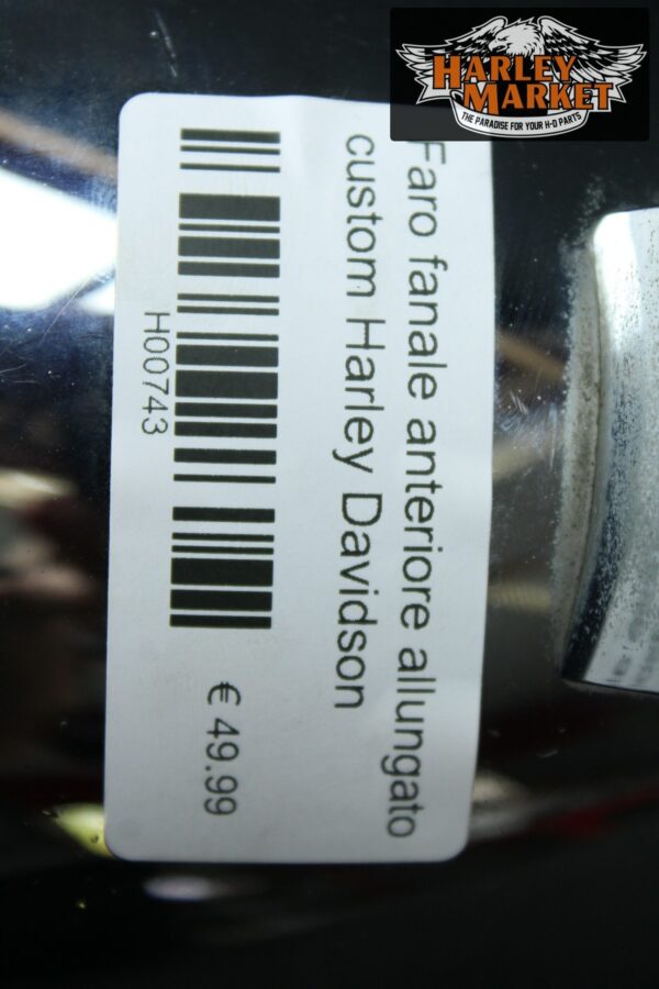 Faro fanale anteriore allungato custom Harley Davidson - immagine 7