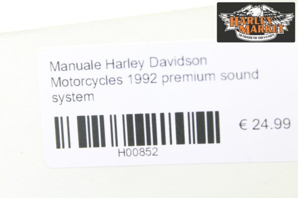 Manuale Harley Davidson Motorcycles 1992 premium sound system - immagine 6