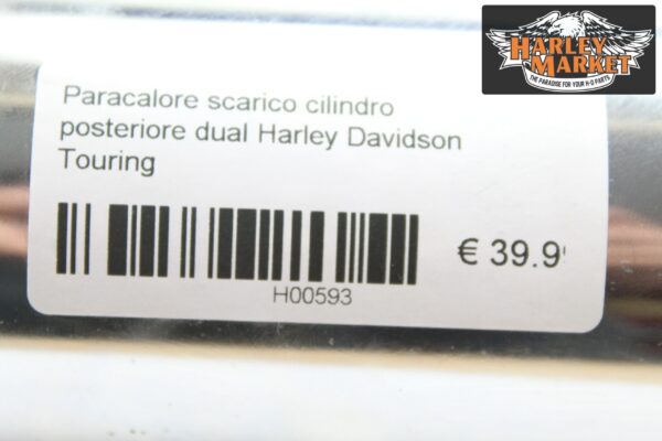 Paracalore scarico cilindro posteriore dual Harley Davidson Touring - immagine 11
