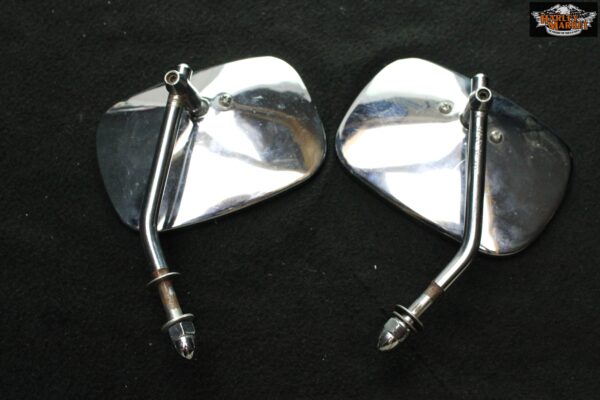 Pair of Harley davidson "short stem" rectangular mirrors - Image 2