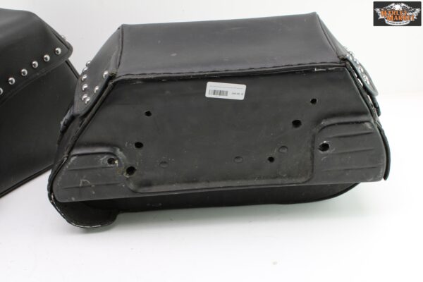 Borse in pelle semirigide complete Harley davidson Softail Fat boy 1340 - immagine 4