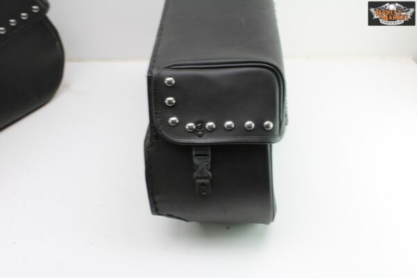 Borse in pelle semirigide complete Harley davidson Softail Fat boy 1340 - immagine 5